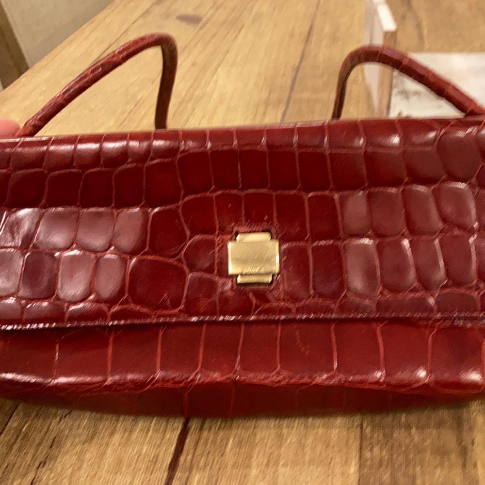 Red Furla bag